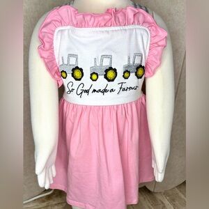NWT Pretty Plane Boutique “So God Made a Farmer” Tractor Set Toddler Girls 3T